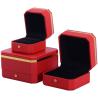 Buy cheap Eye-Catching Red Octagonal PU Leather Luxury Packaging Box with Gold Trim from wholesalers