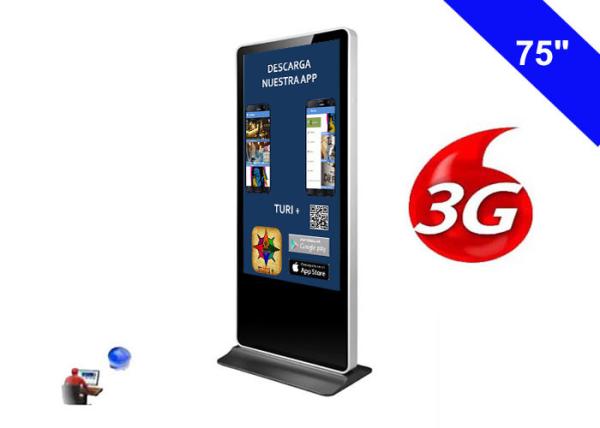 Buy cheap 4K Resolution Floor Standing LCD Advertising Display Kiosk Digital Signage 3G from wholesalers