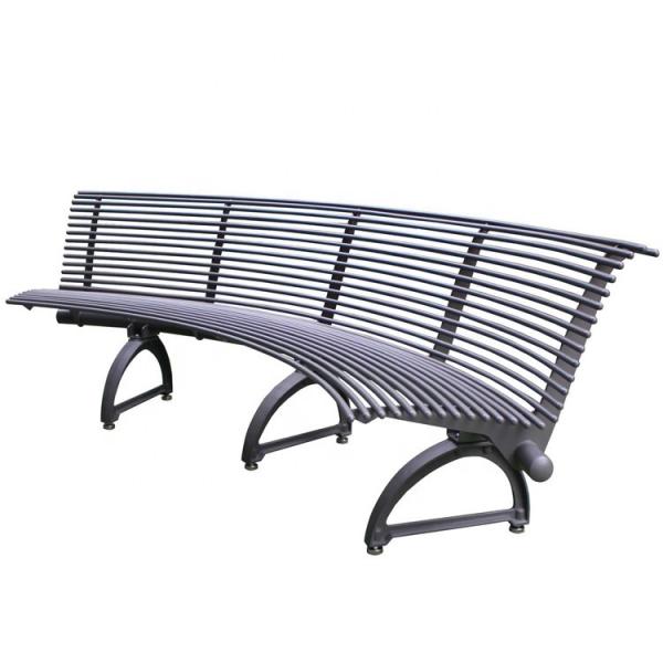 Buy cheap Custom Curved Outdoor Metal Benches For Bus Stop Park Street from wholesalers