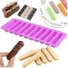 Buy cheap Long Strips Silicone Mold Heart Shaped Cookie Mold 10 Cavity Chocolate Molds Ice Cube Tray Jelly Cake Candy Baking from wholesalers