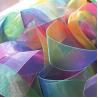 Buy cheap Heat Transfer / Sublimation Rainbow Grosgrain Ribbon , 19mm Organza Christmas Ribbon from wholesalers