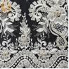 Buy cheap 1 Yard 20％ Polyester White Lace Fabrics Luxury Beaded Embroidered Lace For Dress from wholesalers