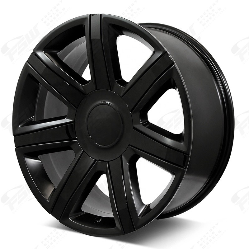 4739 22x9 GMC Wheels 7 Spoke Style Chrome 24 Inch Cadillac Escalade Replica Rims