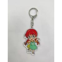 Buy cheap Decorations Acrylic Sheet Keychain PMMA Material Red Hair Girl Image product