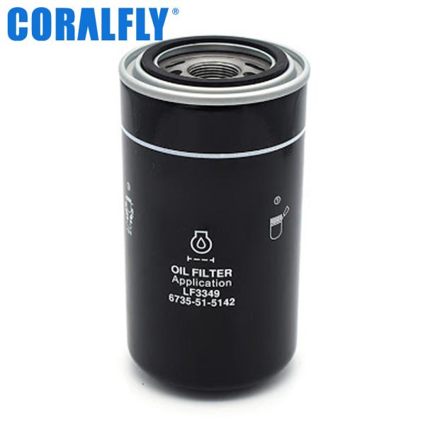 Buy cheap Length 176mm 6736 51 5142 Komatsu Oil Filter 23 Micron from wholesalers