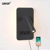 Buy cheap Dual Switch Usb LED Wall Lamp Hotel Bedside Embedded Black 3w 110-240v 3000k from wholesalers