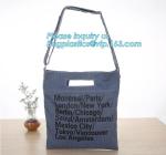 Fashion zipper shoulder bag heavy duty canvas tote bag shopping canvas bag with