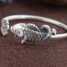 Buy cheap Sterling Silver Fish Design Engraved Retro Cuff Bracelet for Women (SZ0309) from wholesalers
