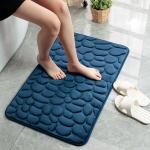 Custom Logo Cobblestone Embossed Bathroom Non-slip Carpets for Bathtub and