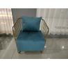 Buy cheap Luxurious Velvet 59cm 76cm Wrought Iron Sofa Set from wholesalers