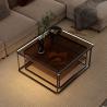 Buy cheap Home Apartment New Square Glass Coffee Table Set With Light from wholesalers