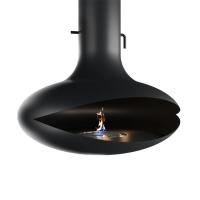 Buy cheap Black Roof Mounted Ceiling Carbon Steel Float Suspended Bioethanol Fireplace product