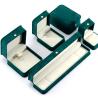Buy cheap 9*9*4.5cm Green Velvet Ring Jewelry Box for Customized Bracelet Earrings Packaging from wholesalers