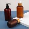 Buy cheap 300ml 500ml Biodegradable Bamboo Cap Amber Matt Black PET Bottle for in Other Cosmetic Body Wash Shampoo Hair Conditioner from wholesalers
