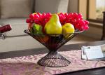 27.5*15*15CM Luxury Black Baking Varnish Iron Fruit Basket Metal Houseware Heat