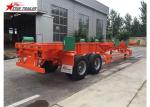 4 Double Chamber 40 Foot Flatbed Trailer With Heavy Duty Type Suspension