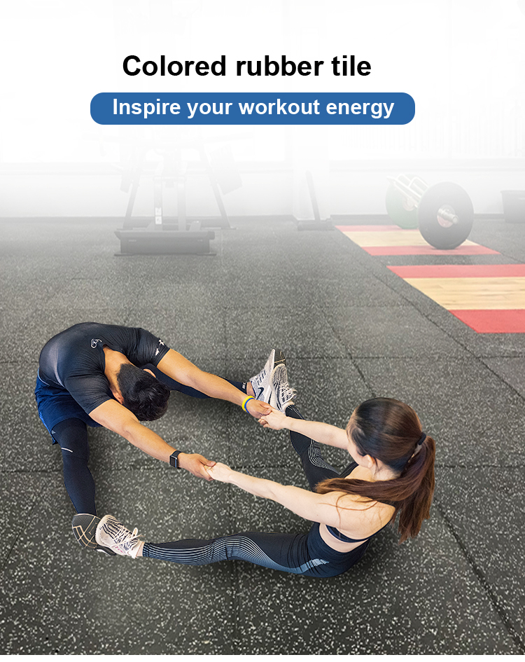 High Shock Absorption Smooth Surface Gym Rubber Floor Mats For Personal Training Studio