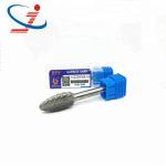 Flame - Shaped Tcarbide Burr Die Grinder Bit / 6mm Ball Head Carbide Rotary Burr
