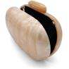 Buy cheap Acrylic Evening Clutch Bag for Women Shell Shape Shoulder Crossbody Bag Glitter Marble Purse Handbag from wholesalers