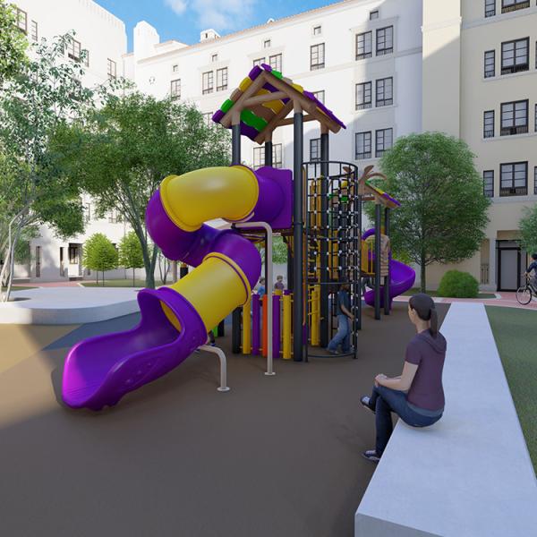Buy cheap Aluminum Alloy Post Kids Outdoor Play Slide Powder Coated from wholesalers