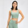 Buy cheap High Quality Removable Pads Shock Proof Cross Front Crop Top Sportwear Fashion Women Sports Vest from wholesalers
