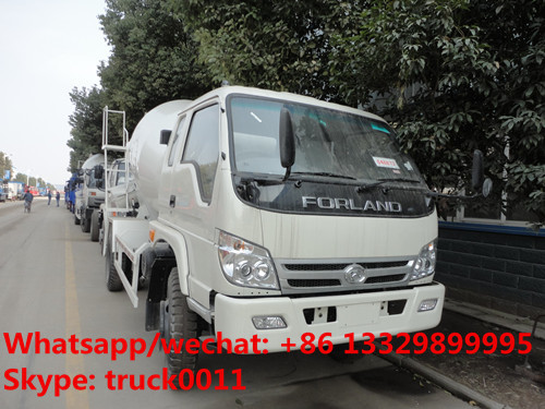 Buy cheap factory direct sale best price FORLAND 4*2 RHD cement mixer truck, hot sale forland RHD 4m3 concrete mixer drum truck from wholesalers