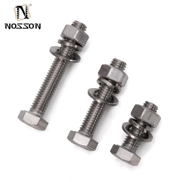ZINC PLATED Stainless Steel Hexagon Bolts And Nuts DIN933 for Mechanical Applications m3 m4 m5 m6 m8 m10 m12 m14 m16 m20