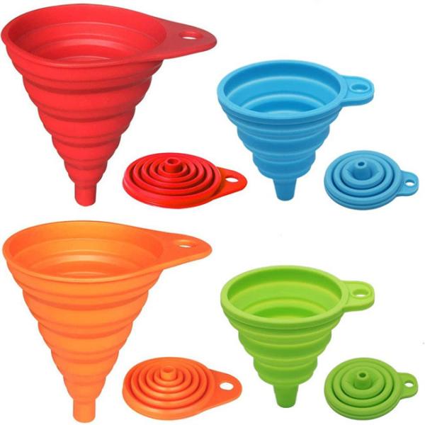 Buy cheap Silicone Collapsible Funnel Set Kitchen Gadget For Bottle Liquid Transfer from wholesalers