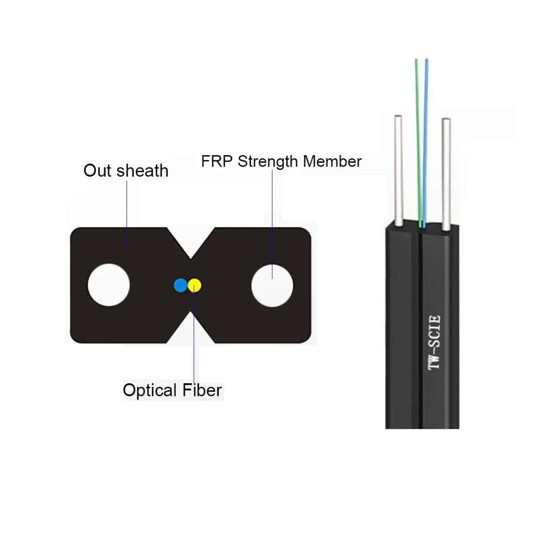 Butterfly Shaped FTTH Indoor Fiber Cable