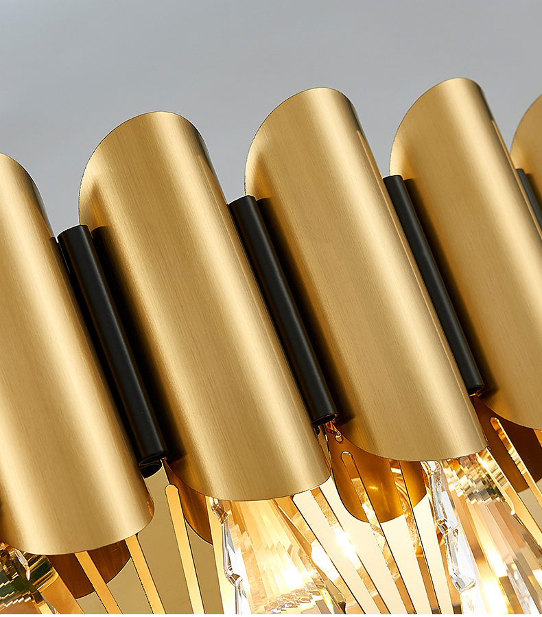 Luxury Gold Crystal Chandelier Kitchen Led Lamp roof decoration ceiling Lamp(WH-CY-230)