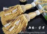 Delicate custom long tassel fringe trimming for curtain attractive tieback