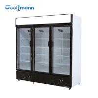 Buy cheap 862L Glass Door Cooler Fridge Static With Fan Drink Upright Display 2m Height product