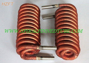 Fuel Gas Coolers Copper Coil Heat Exchanger / Finned Tube Coil