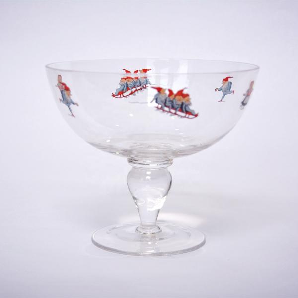 Buy cheap Large Diameter Crystal Glass Fruit Bowl , Crystal Salad Serving Bowl With Stand from wholesalers