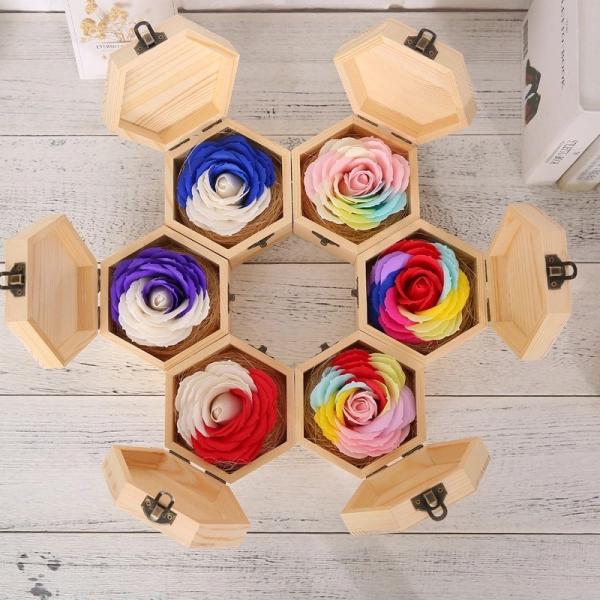 Buy cheap Manufacturers direct sales christmas simulation colorful rose flower gift box soap flower creative gifts from wholesalers