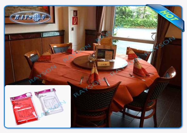 Disposable Round / Square PPSB Non Woven Tablecloth / Tnt Tovaglie In Red /