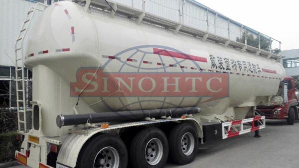 Buy cheap 3 Axle Powder / Dry Bulk Tank Trailers , 50 000 Liters flour tanker semi trailer from wholesalers