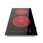 Waterproof Ceramic Hob Stove , Double Hot Plate Electric Stove 3000W