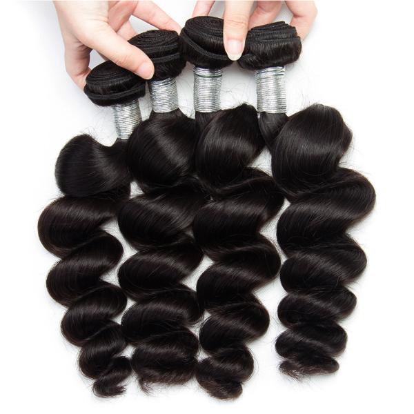 Buy cheap 30'' Peruvian Loose Wave Virgin Hair Weave Pre Plucked Front With Bundles from wholesalers
