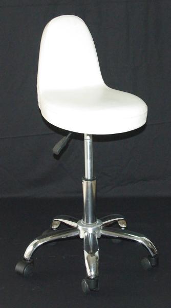 Buy cheap Chrome Salon Rolling Chair , Comfortable White Office Chair 360 Degree Swivel from wholesalers