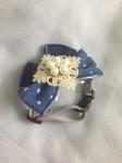 Ribbon Beads Designer Cat Collars , Fancy Cat Collars Customized Color Easy