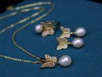 Butterfly Natural Pearl Necklace For Women Elegant Butterfly Pearl Chokers