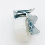 65mm Swivel Plate White PP Wheel Caster With Brake For Indoor Furniture