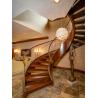 Buy cheap Wrought Iron Interior Stair Railings Spiral Staircase Glass Curved Banister Handrail from wholesalers