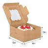 Buy cheap Custom Valentines Cake Takeout Food Pastry Macarone Bento Kraft Paper Box with Window from wholesalers