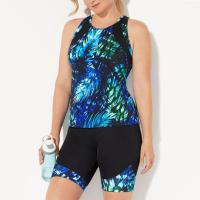 Buy cheap Good Quality Swim Clothes Womens Swim Suits Racer Back Printing Tankini Vest product