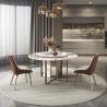 Buy cheap Rotating Round Marble Dining Table Stainless Steel Legs Custom Simple Nordic Style from wholesalers