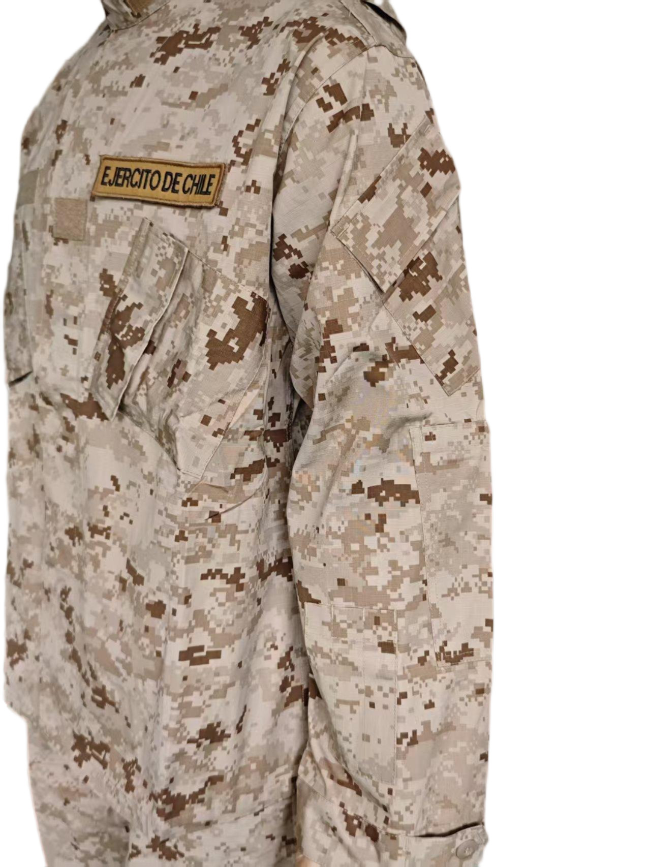 Tactical Desert ACU Pro Set 4 Pocket Combat Shirt with 6 Cargo Straight Leg Pants Water Proof Tactical Pants Wear Resistance Outdoor Hiking Tactical