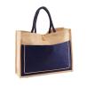 Buy cheap Linen Stitching Canvas Hessian Shopping Bags Custom Printed For Women from wholesalers