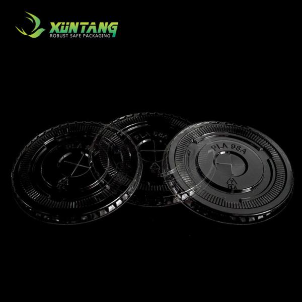 Buy cheap Eco Friendly Clear CPLA Lids , 45mm Biodegradable Coffee Cup Lids from wholesalers